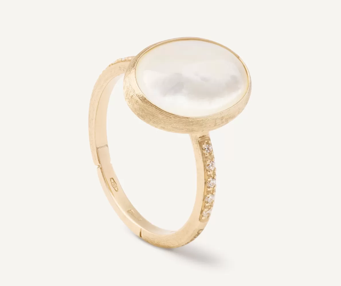 Marco Bicego 18Kt Yellow Gold Mother-Of-Pearl And Diamond Ring