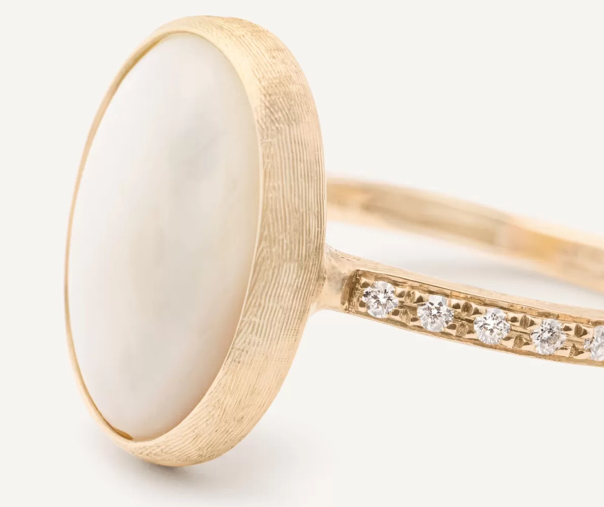 Marco Bicego 18Kt Yellow Gold Mother-Of-Pearl And Diamond Ring