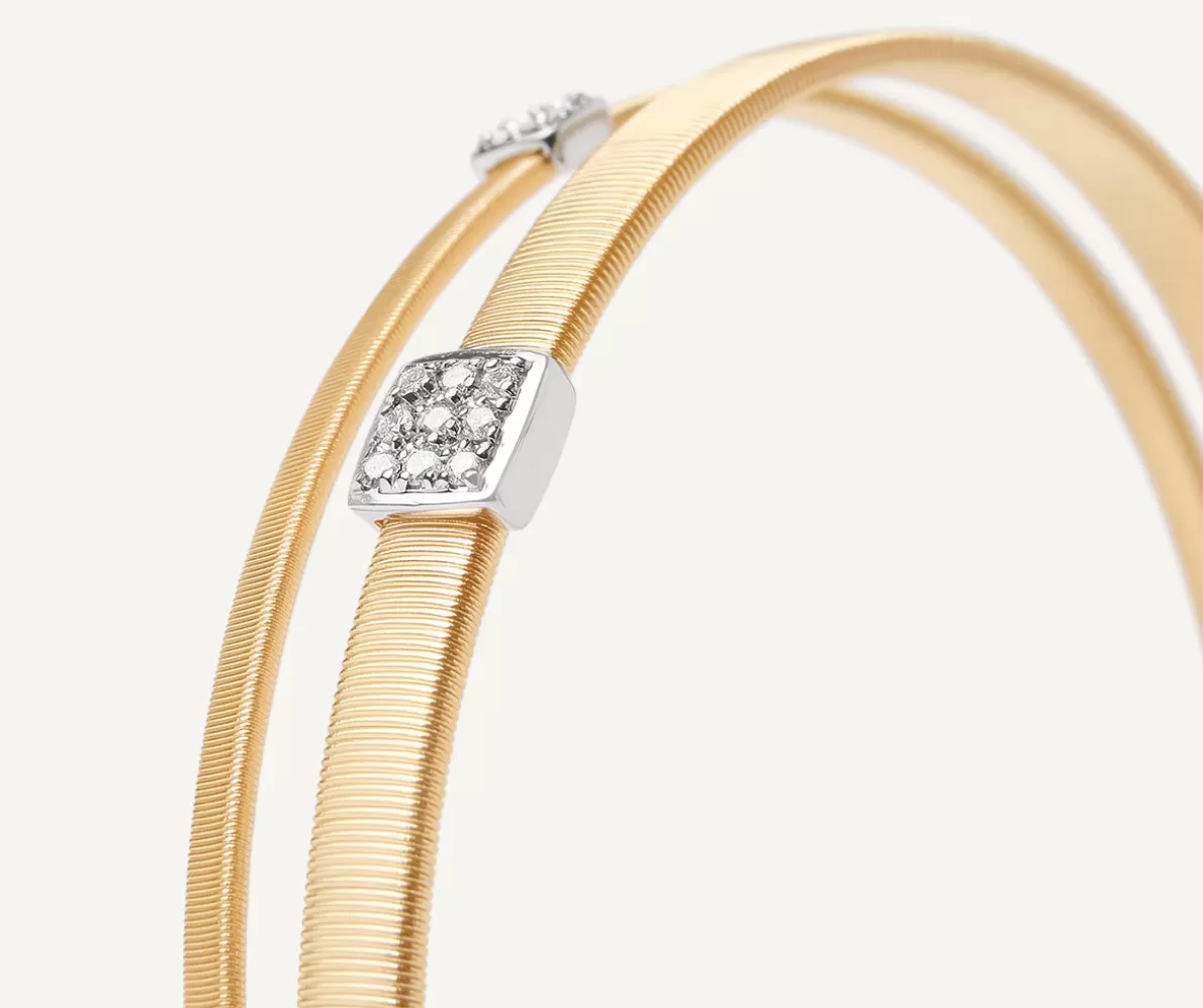 Marco Bicego Bracciale A Due Fili Con Pave Di Diamanti