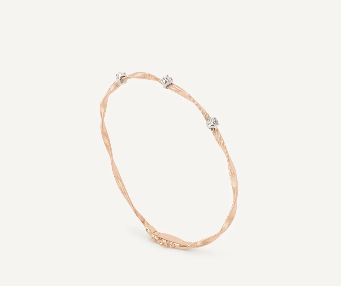 Marco Bicego Bracciale In Oro Rosa Con Diamanti