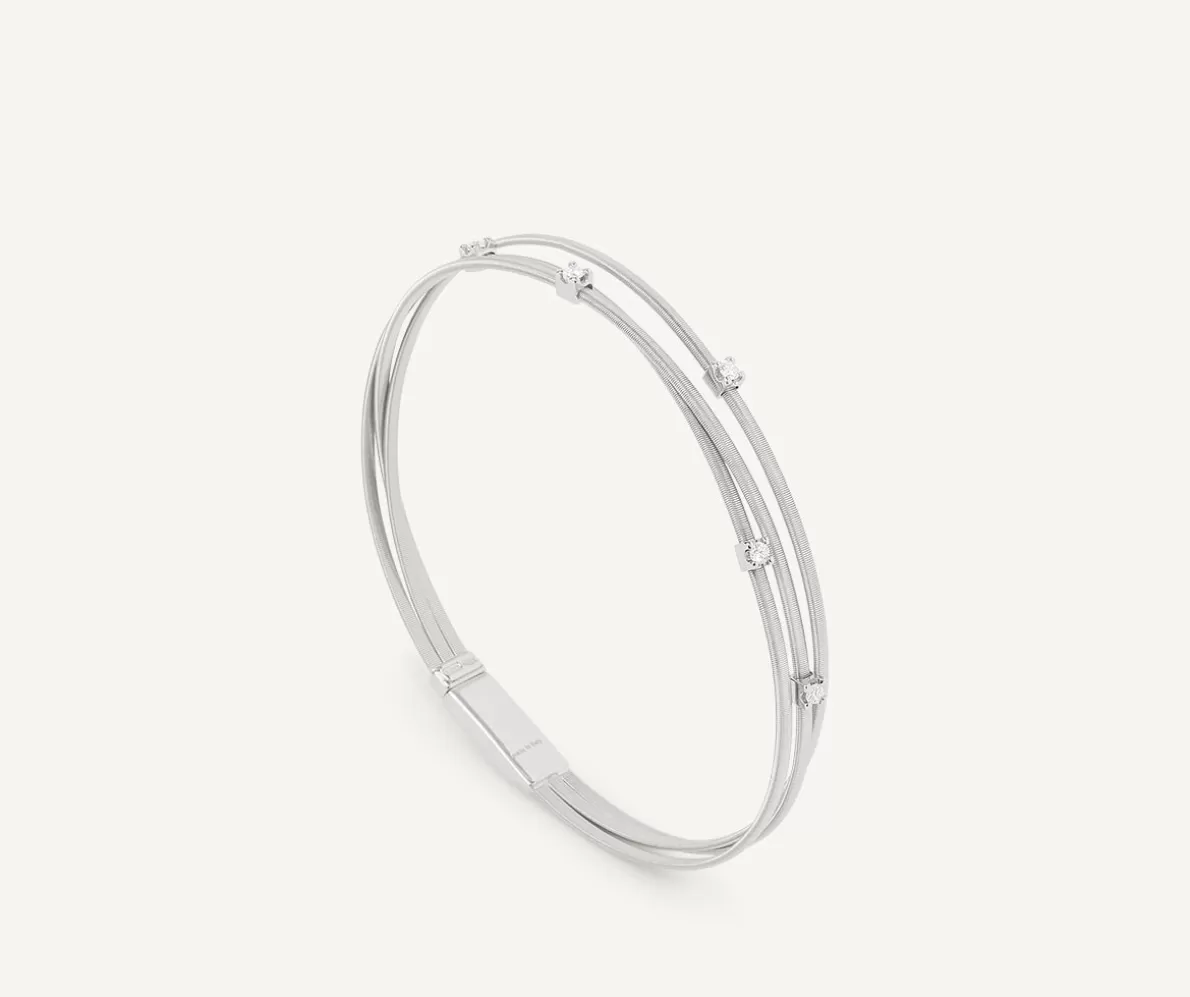 Marco Bicego Bracciale Multifilo Con Diamanti Oro Bianco