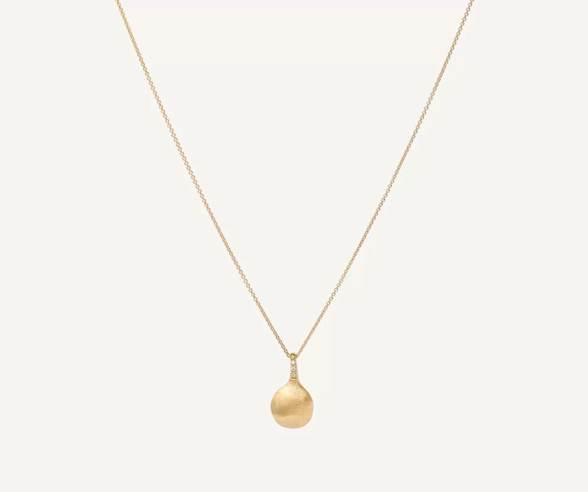 Marco Bicego Collana Con Pendente In Diamanti E Boule D'Oro